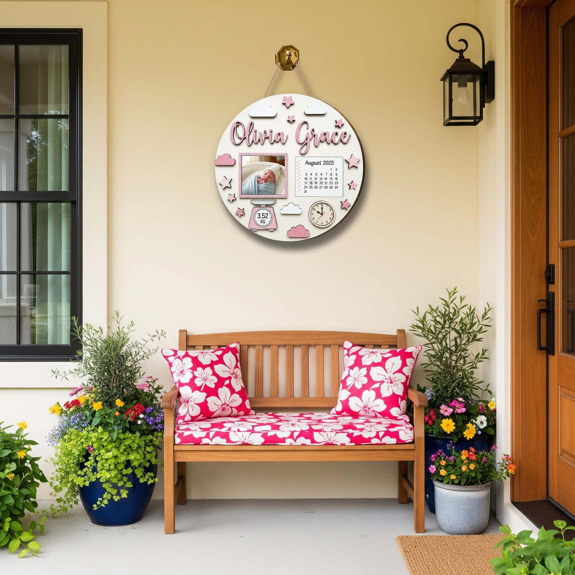 Personalized Baby Birth Stats Wood Sign: Nursery Decor Keepsake