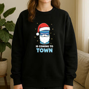 Cotton Blend Sweatshirt “Sani-Cloth Is Coming to Town” Graphic Design