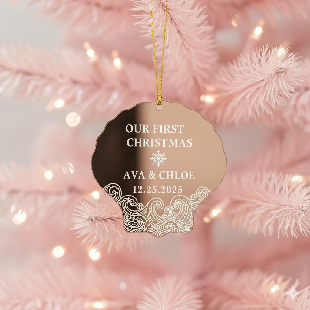 Personalized Couple Ornament — Wedding, First Christmas, Anniversary Keepsake 2025