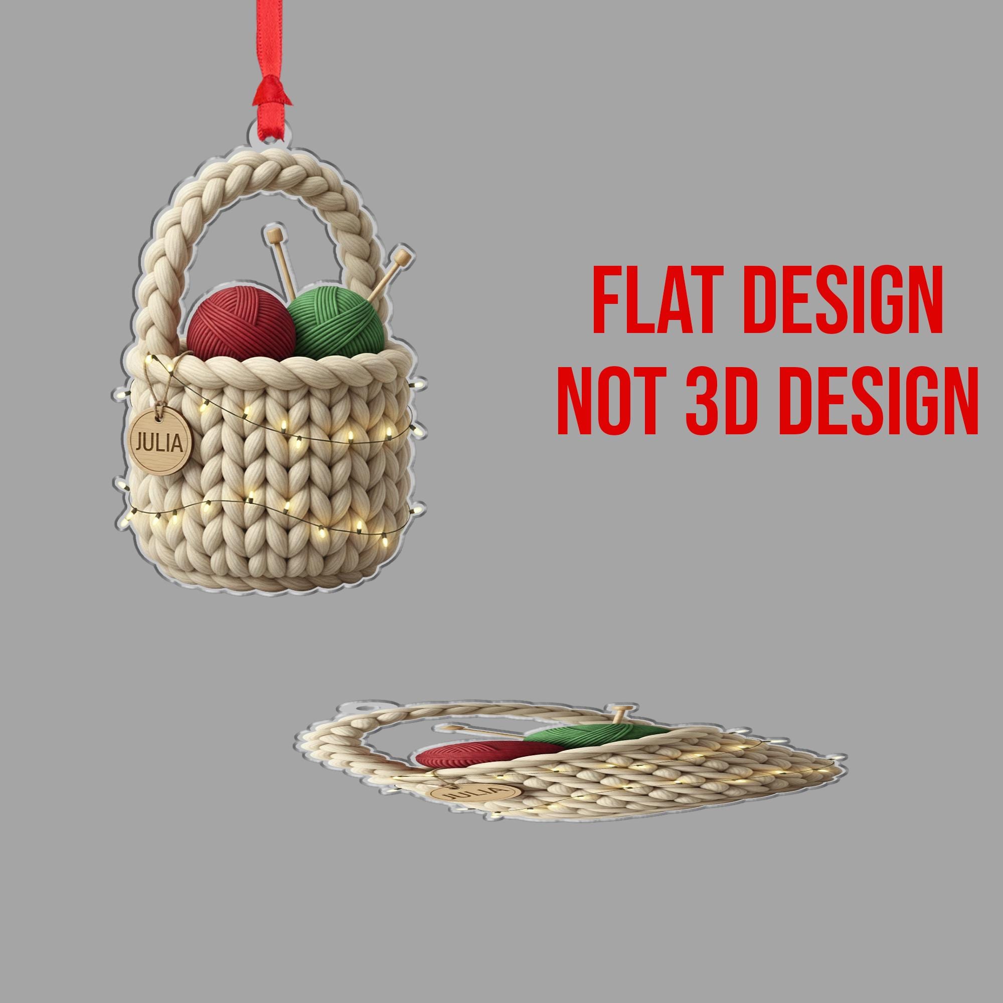 Personalized Rainbow Fabric Christmas Tree Ornament - Sewing Hobby Decor