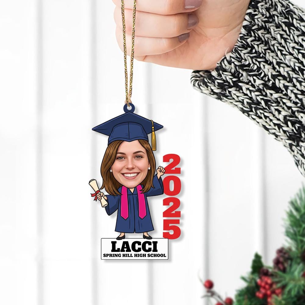 Custom 2025 Graduation Ornament: Personalized Keepsake, High School or College