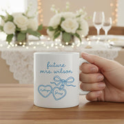 Custom Ceramic Mug Future Mrs Personalized Wedding Name Coffee Cup