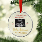 Custom Baby Ultrasound Christmas Ornament • Personalized Pregnancy Announcement Decoration • Due Date Keepsake December 2025