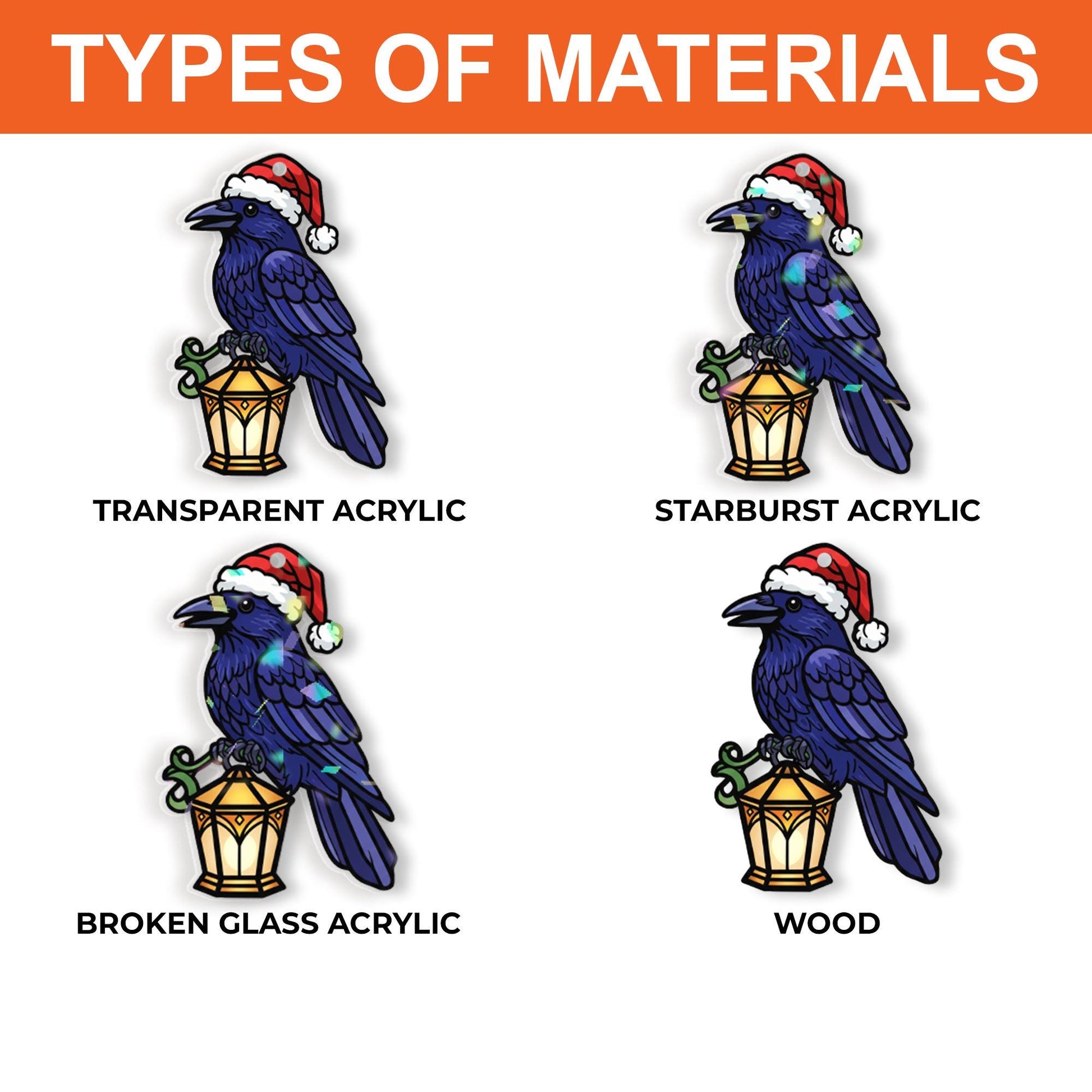 Christmas Raven Earrings | Gothic Holiday Crow Jewelry | Dark Winter Bird Earrings Gift