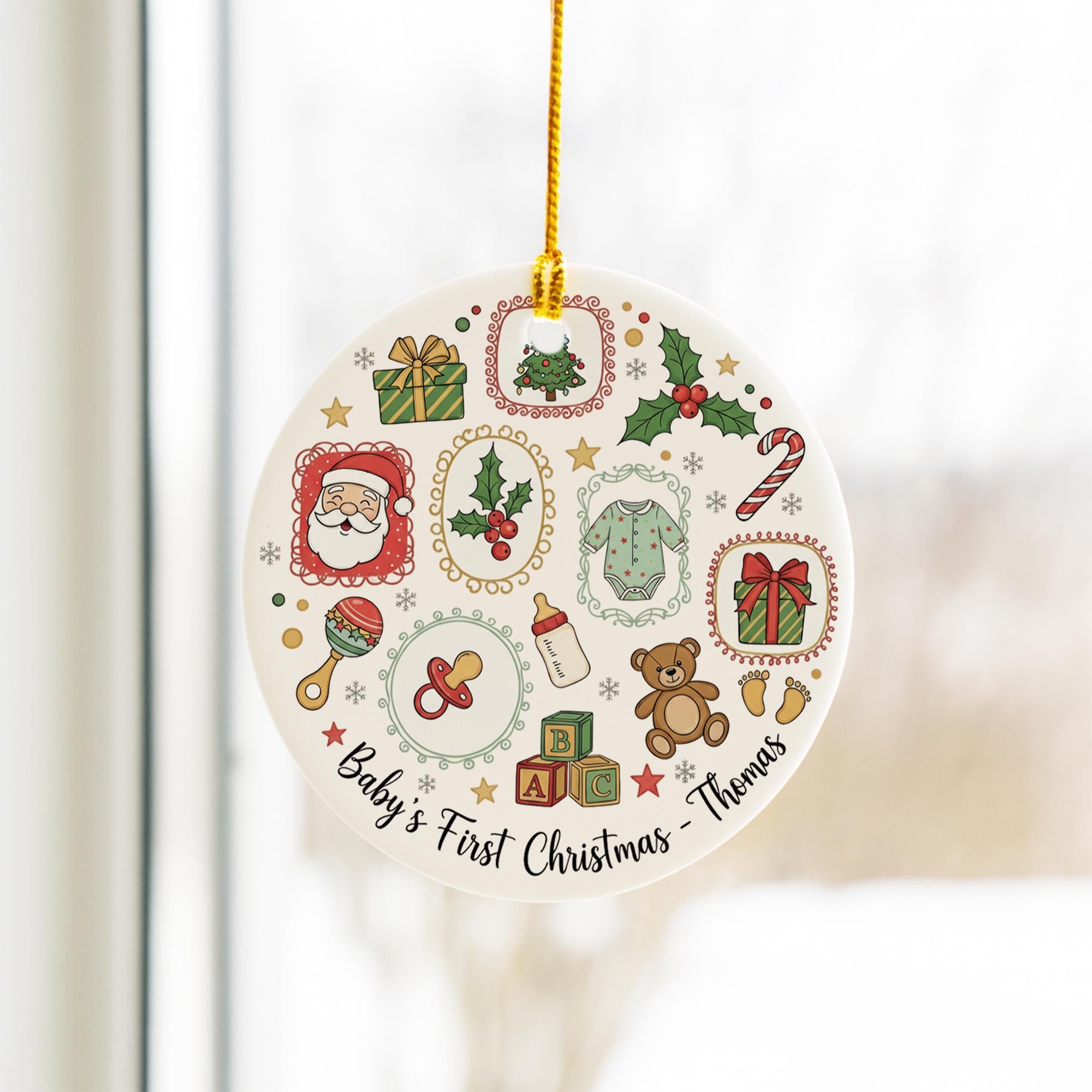Personalized Baby’s First Christmas Ornament - Baby Keepsake Gifts