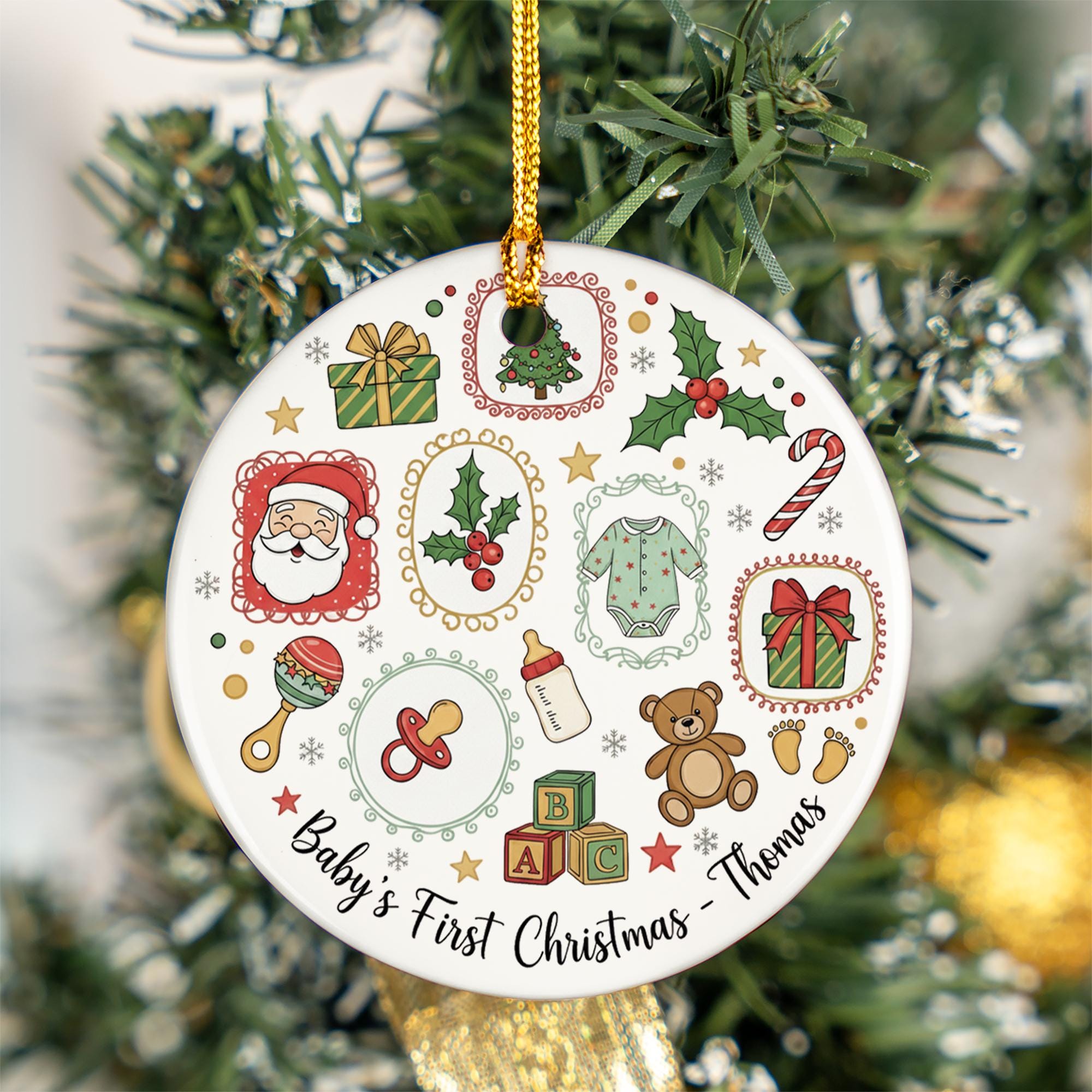 Personalized Baby’s First Christmas Ornament - Baby Keepsake Gifts