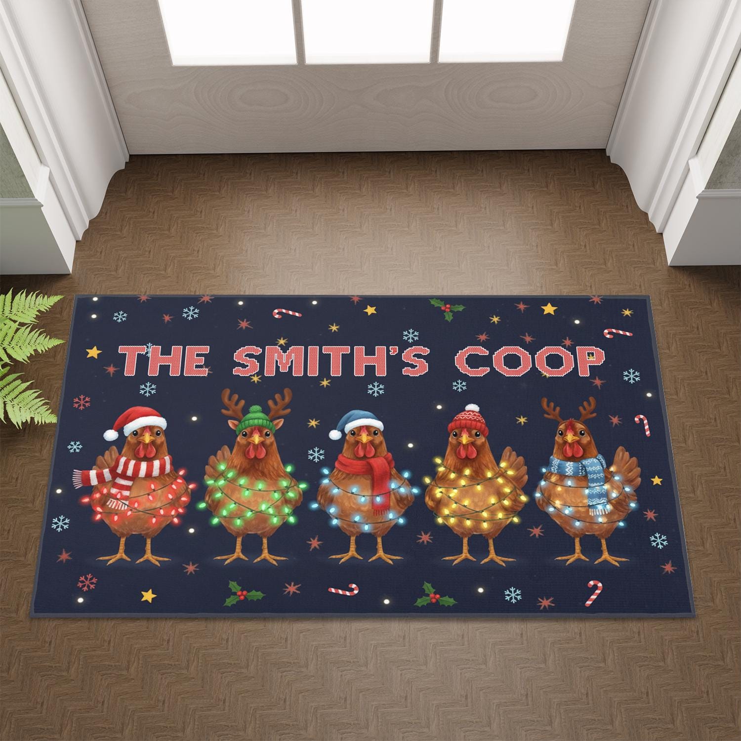 Personalized Chicken Coop Doormat – Funny Christmas Farmhouse Mat
