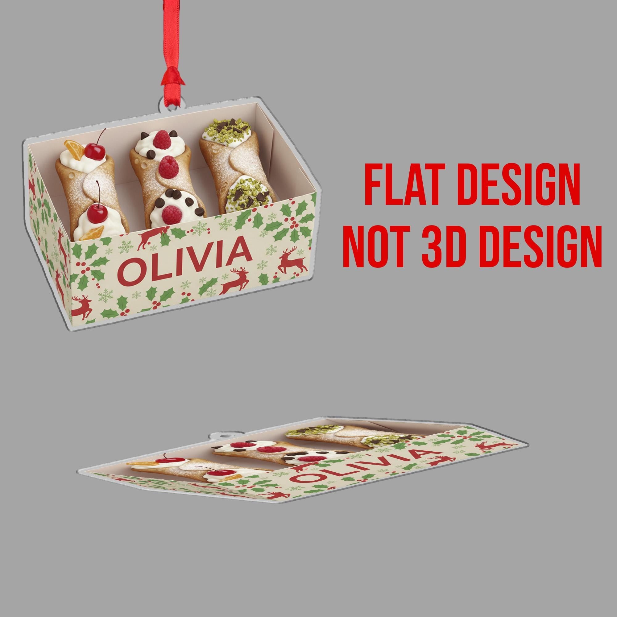 Cannoli Ornament – Personalized Italian Pastry Christmas Tree Decoration