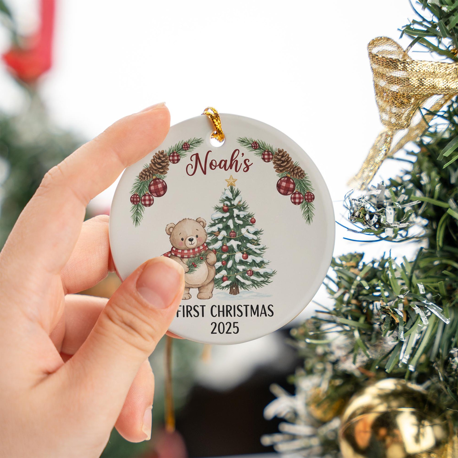 Personalized Baby’s First Christmas Ornament – Newborn Holiday Keepsake Gift