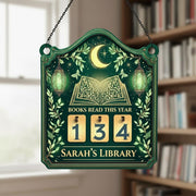 Custom Book Tracker Sign Personalized Reading Log Library Decor