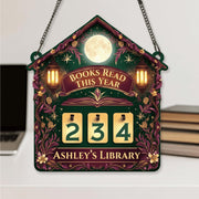 Moon Book Tracker Sign – Personalized Reading Progress Display