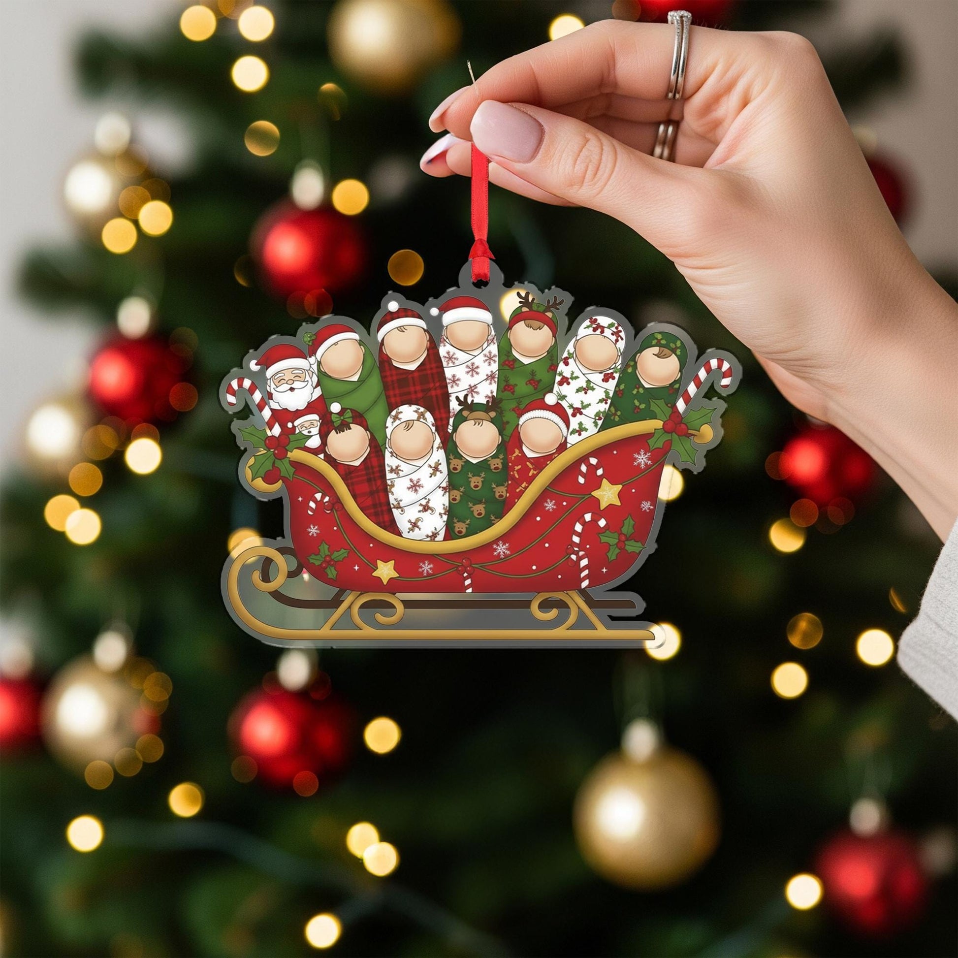 Labor and Delivery Ornament Christmas Sleigh Baby Nurse Decor