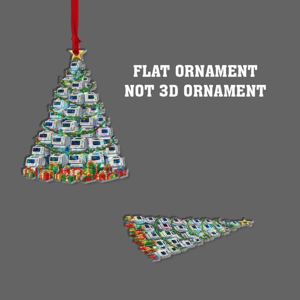 Christmas Tree Ornament Infusion Pump Design with Presents Hologram Effect Decoration