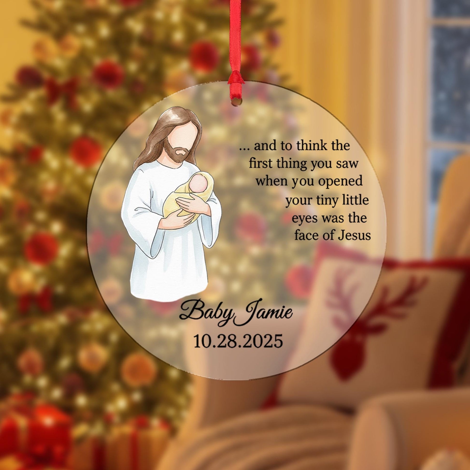 Custom Baby Memorial Ornament – Personalized Keepsake for Infant Remembrance
