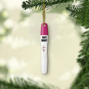 Pregnancy Test Ornament Design, Baby Announcement Keepsake