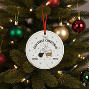 First Christmas Baby and Dad Ornament – Custom Holiday Keepsake