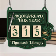 Personalized Dragon Book Tracker – Fantasy Books Read Sign