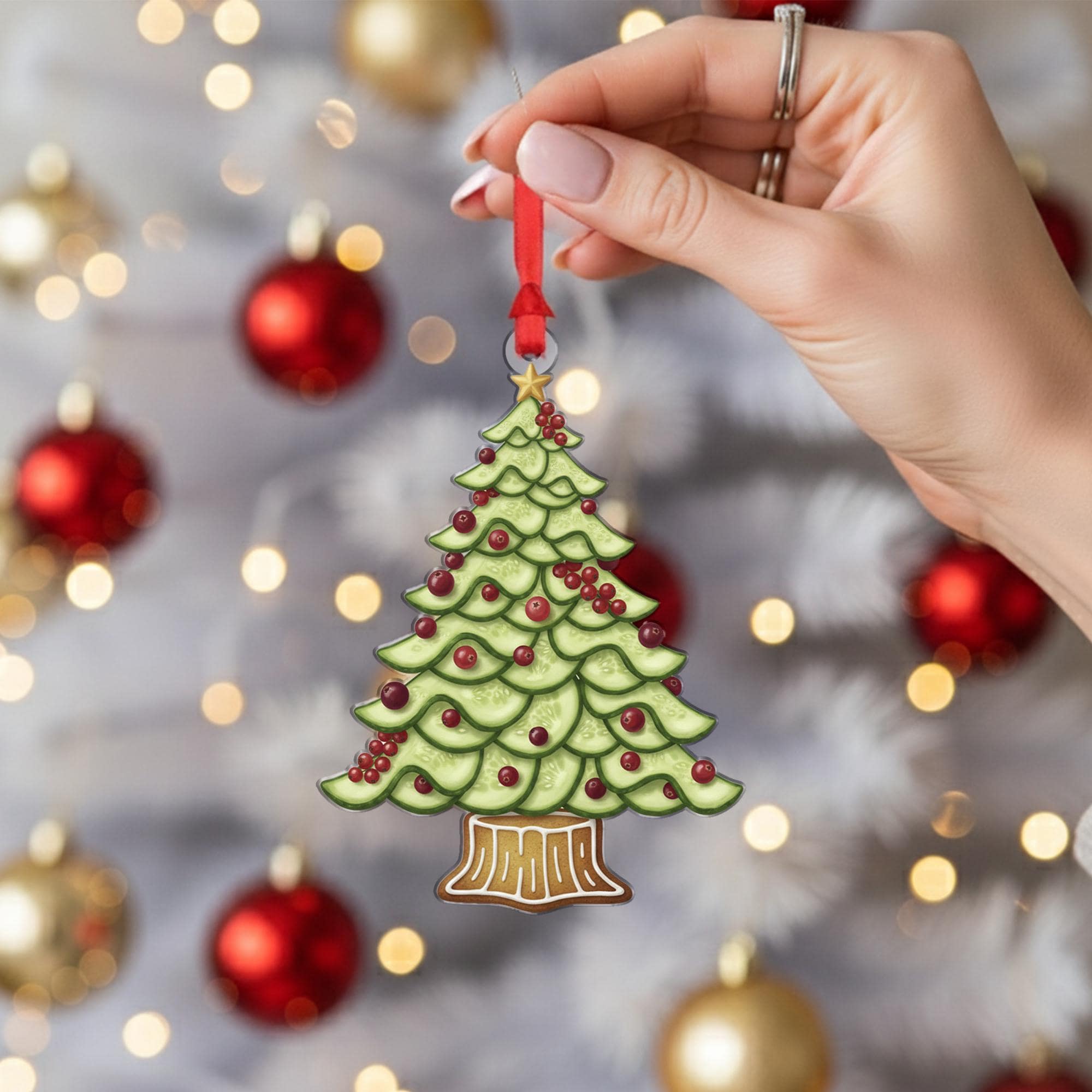 Christmas Tree Ornament – Cucumber Berry Gingerbread Holiday Decoration