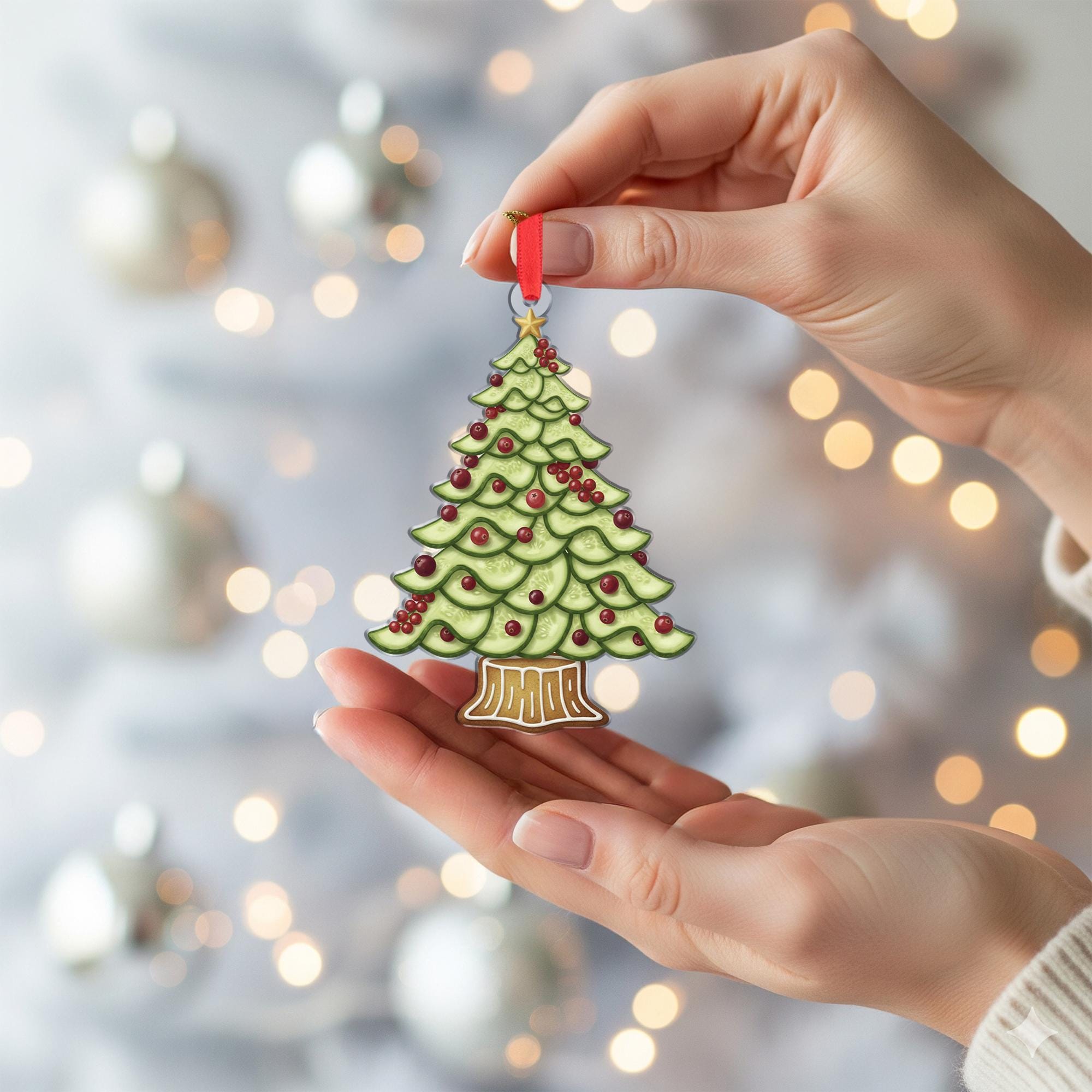 Christmas Tree Ornament – Cucumber Berry Gingerbread Holiday Decoration