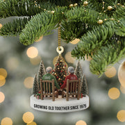 Personalized Couple Christmas Ornament – Holiday Decoration with Names and Year