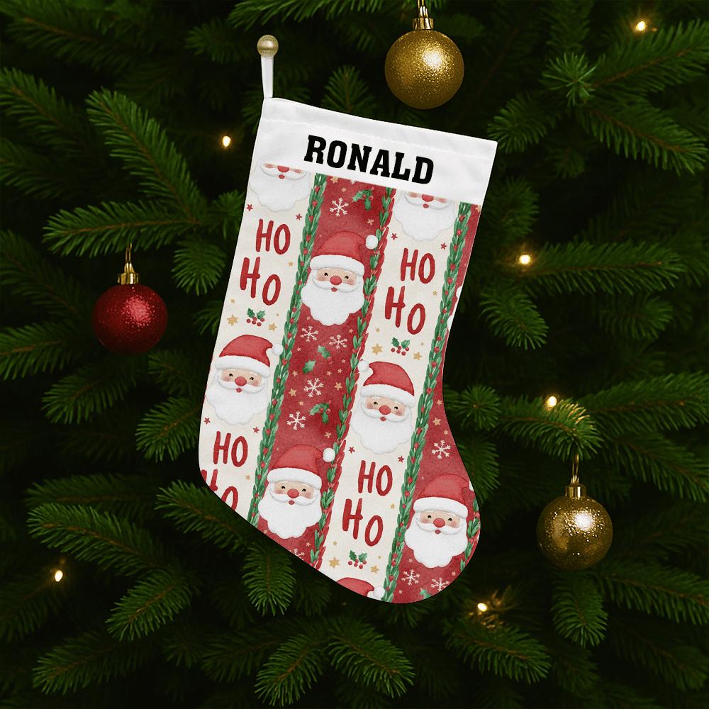 Personalized Santa Christmas Stocking: Custom Name Holiday Decor