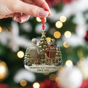Personalized Couple Ornament – Acrylic Christmas Decoration with Tree and Year Design