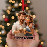 Custom Couple Ornament • Personalized Photo Christmas Decor Gift