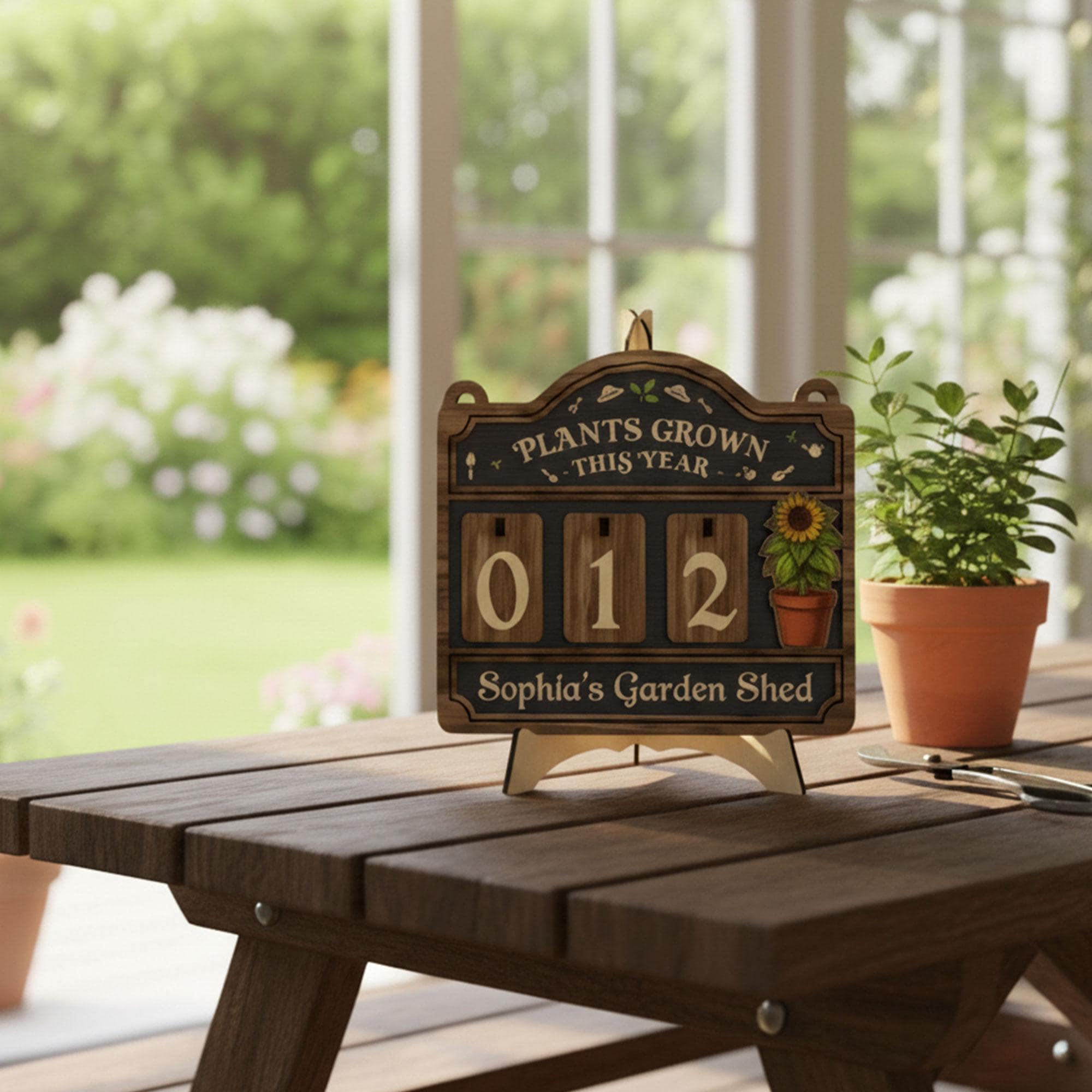 Personalized Garden Tracker Sign: Plants Grown This Year Counter, Plant Lady Shed Decor