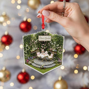 Personalized Garden Ornament – Custom Name Tea Party Decoration, Floral Patio Acrylic Ornament
