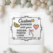 Custom Banner or Tapestry – Personalized Photo, Logo, or Design Wall Sign for Events, Business, or Home Decor
