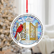 Personalized Dad Memorial Ornament: Cardinal & Heaven's Gate Keepsake