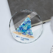 Personalized Glass Christmas Ornament – Custom Names Holiday Keepsake, Team Gift 2025