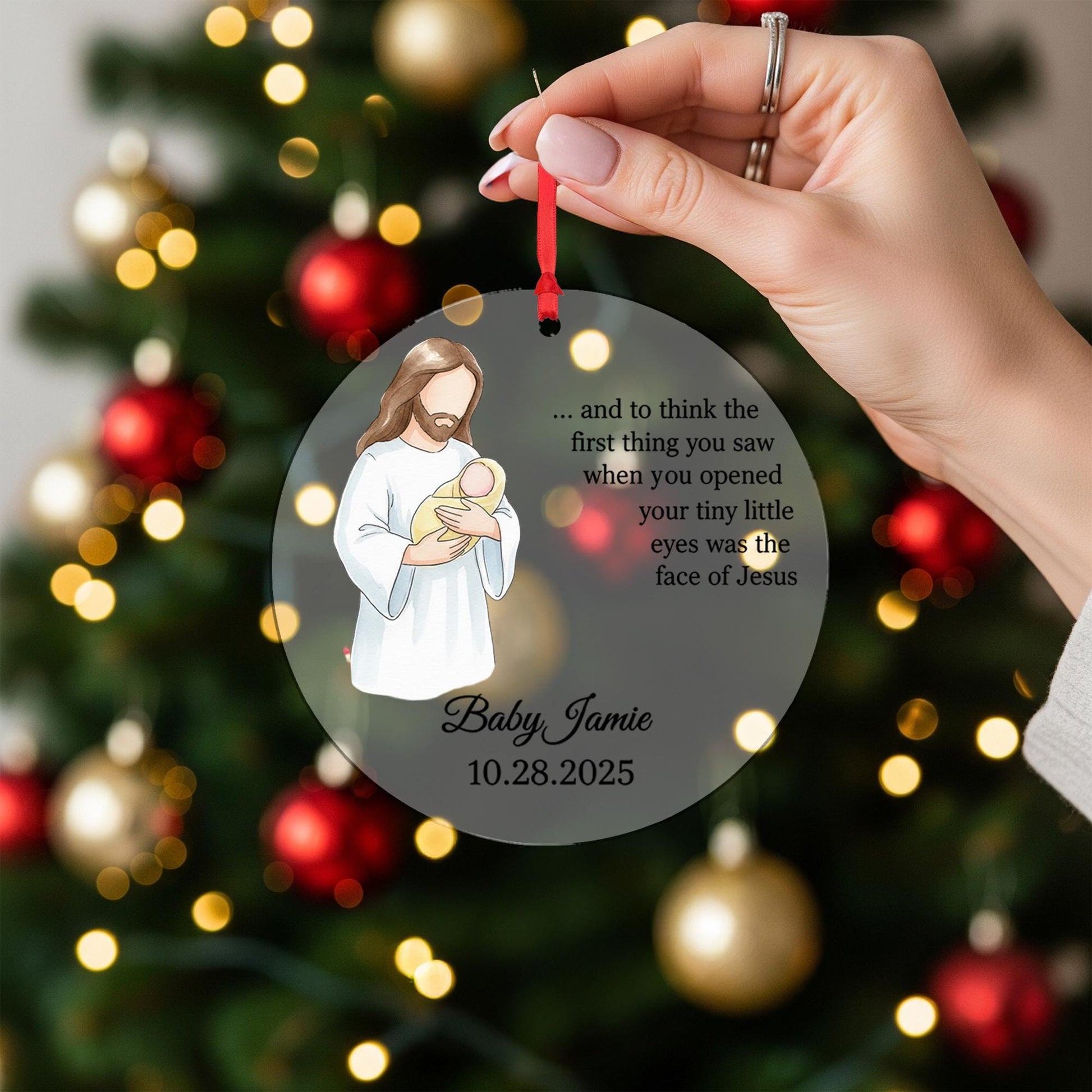 Custom Baby Memorial Ornament – Personalized Keepsake for Infant Remembrance