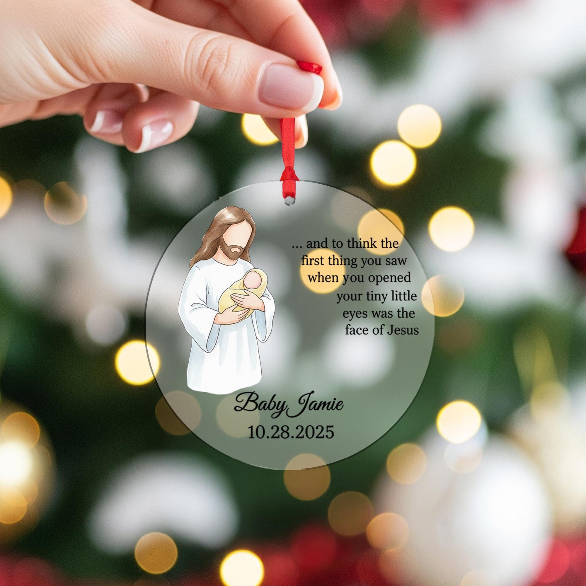 Custom Baby Memorial Ornament – Personalized Keepsake for Infant Remembrance