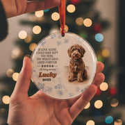 Personalized Dog Memorial Ornament: Custom Photo and Name, Pet Loss Keepsake, Christmas Tree Decor