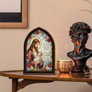 Personalized Jesus Baby Candle Holder Plaque – Custom Baptism Memorial Gift