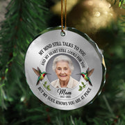 Personalized Glass Memorial Ornament • Photo Tribute Hanging Keepsake