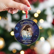 Personalized Memorial Baby Ornament - Jesus Holding Baby Keepsake image 1