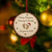 Pregnancy Announcement Ornament – Merry Christmas Mommy and Daddy Gift image 1