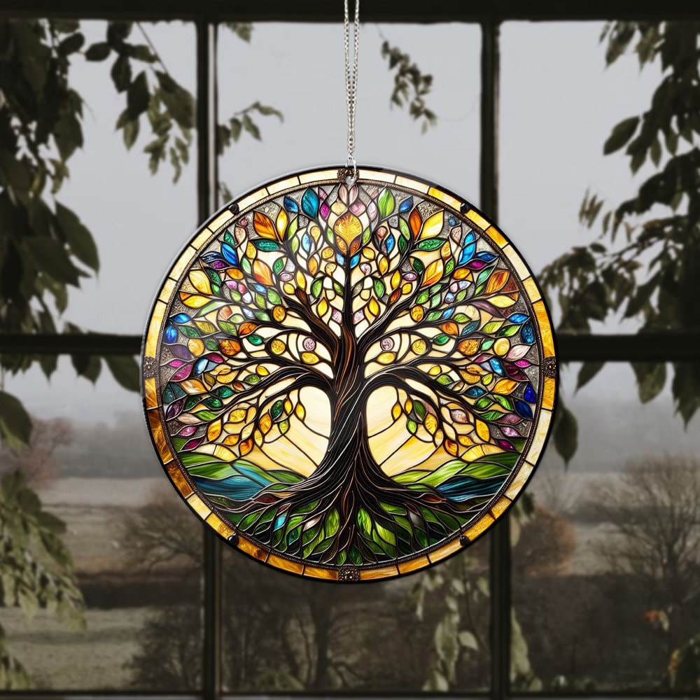 ACRYLIC Tree Of Life Window Hanging, Tree Of Life Gift, Meaningful Gift, Home Decor Gift, Gift For Mom,Nana Gift,Grandma Gift,Window Hanging