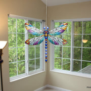 Dragonfly Faux Stained Glass Acrylic Window Hangings, Stained Glass Inspired Art, Gift For Her, Home Decor