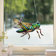 Grasshopper Acrylic Window Hangnigs, Grasshopper Haninging, Faux Stained Glass, Gift For Her, Home Decor, Insect lover, not suncatcher
