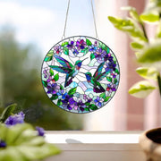 Hummingbirds Among Flowers ACRYLIC  Window hanging, Wall Art, Not Suncatcher, Indoor Decor, Humingbird lovers gift, bird lovers