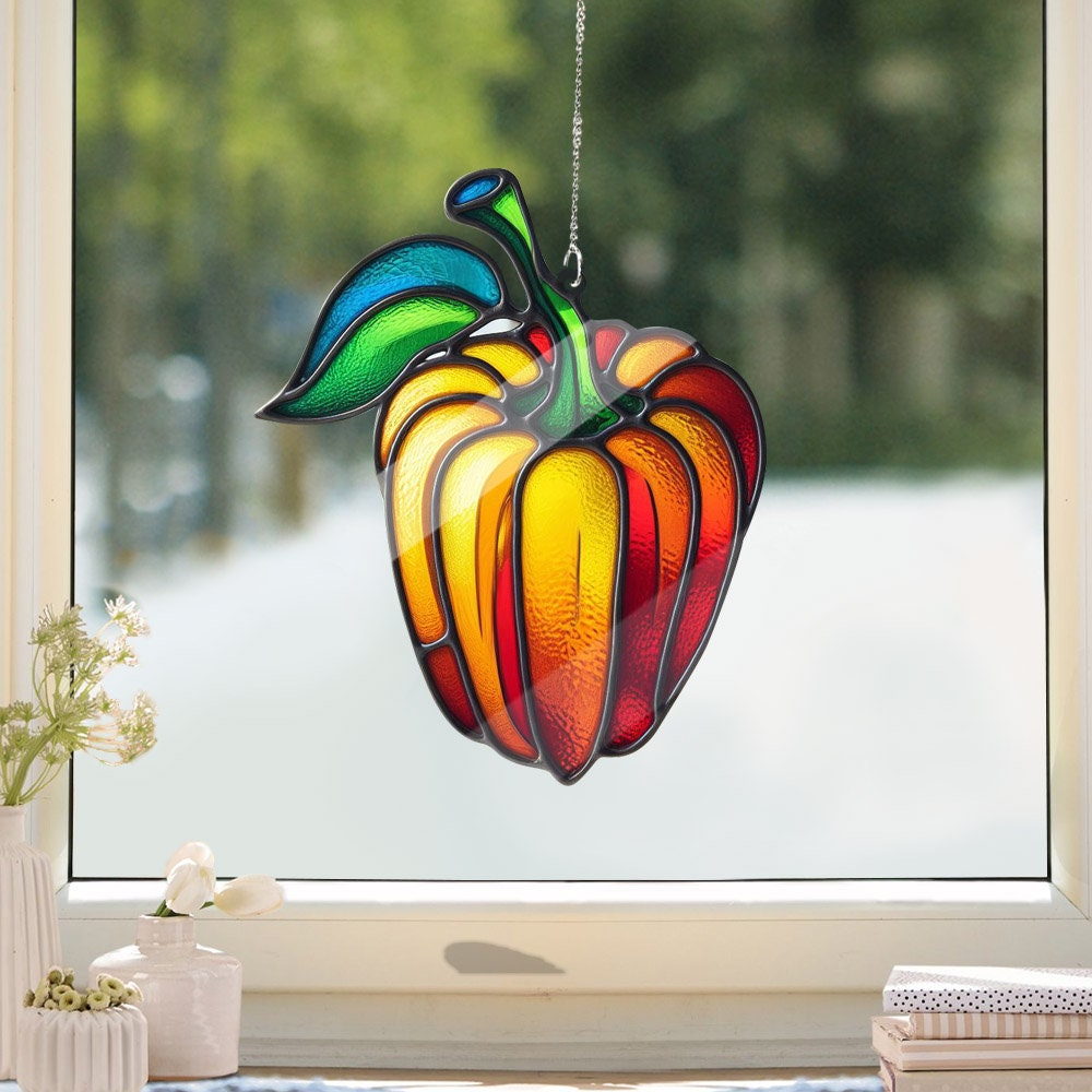 Cabbage Acrylic Window Decor, Cabbage Stained Glass Inspired Art, Faux Stained Glass, Acrylic Window Hangings, NOT suncatcher