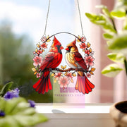 Cardinal FAUX Stained Glass Acrylic Window Hangings, Cardinal Stained Glass Inspired Art, Faux Stained Glass, NOT SUNCATCHER, Home Decor