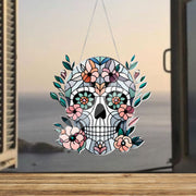 Floral Skeleton ACRYLIC window hanging, Skeleton Window Hangings, Skull gift, Mother's Day gift, Bedroom decor, gift for wife