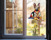 German Shepherd ACRYLIC window hanging, Dog Window Hangings, Memorial decoration, Dog dad gift, Shepherd lovers gift