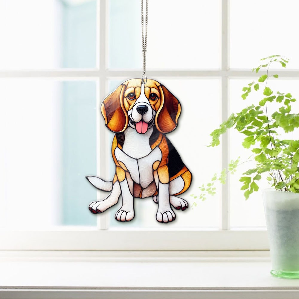 Beagles Acrylic Window Hangings, Beagles Home Decor, Beagle Gift, Gift For Dog Lover, Dog owners gift, NOT SUNCATCHER