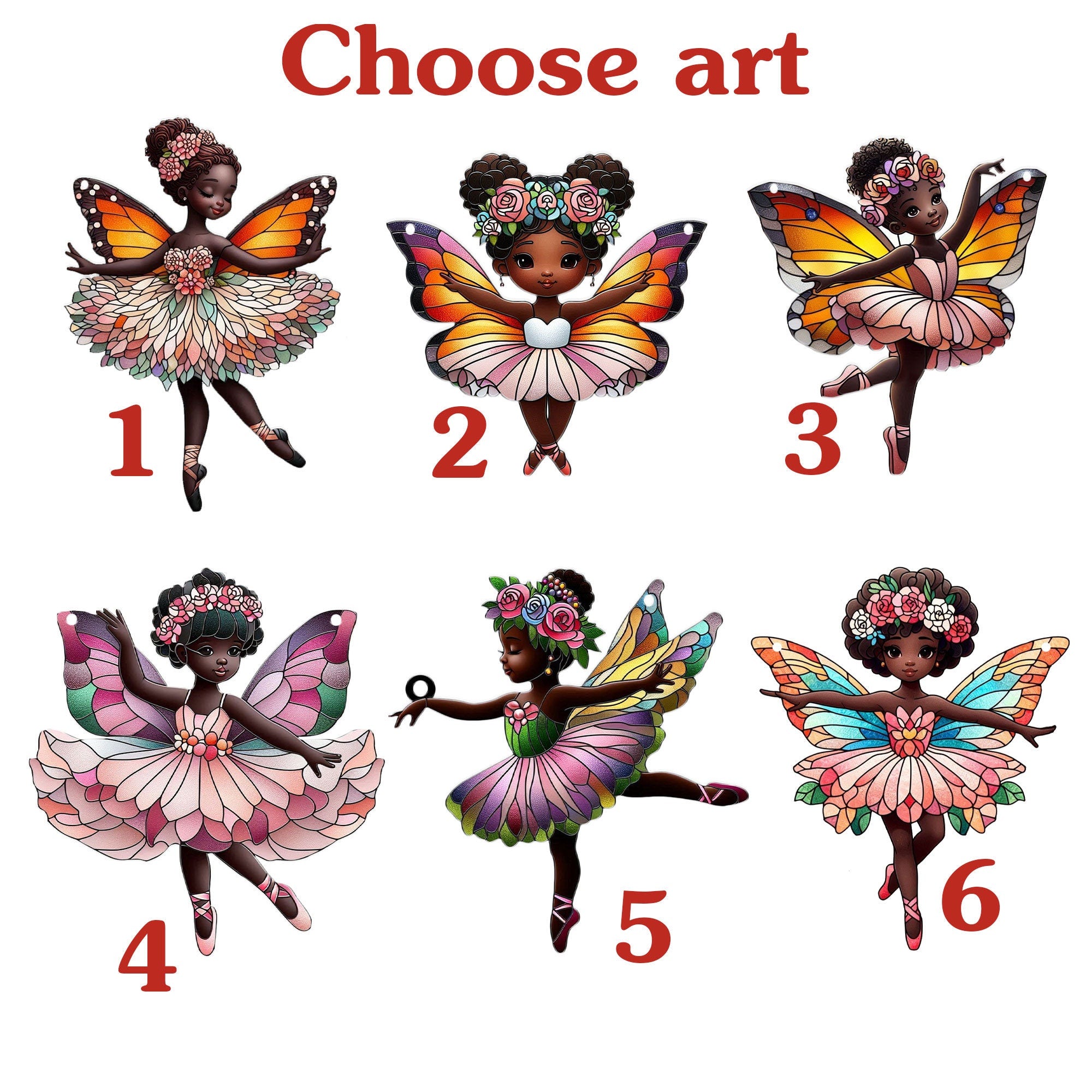 Little Black Girl Ballerina Window Hanging, Ballet Butterly Wings Black Girl Gift, Dance Mom Gift, Ballet ACRYLIC Window Sign, Multi-designs