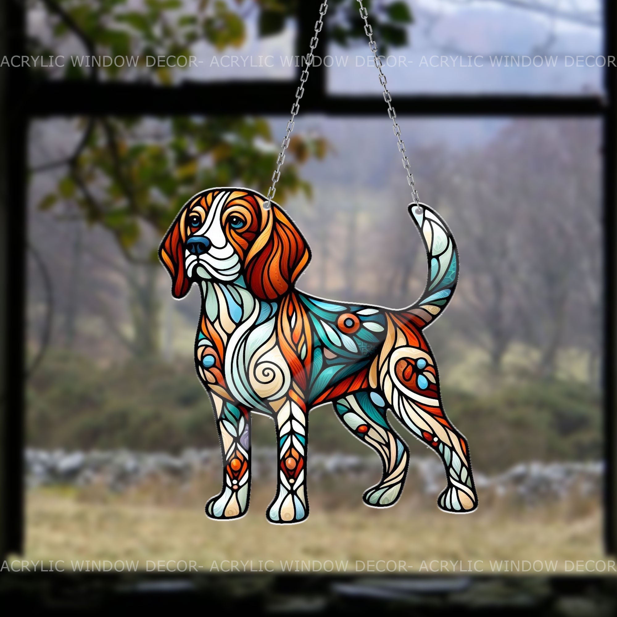 Beagle Window Hanging, Dog Mom Gift, Dog Lover Gift, Beagle ACRYLIC Window Hanging, Beagle Lover Gift, NOT SUNCATCHER